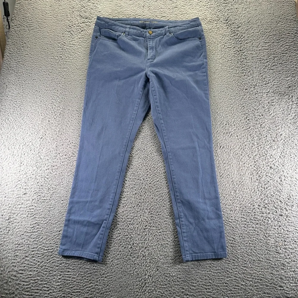 Michael Kors Jeans Womens 12 Blue Cotton Denim‎ Skinny Leg Light Wash Workwear